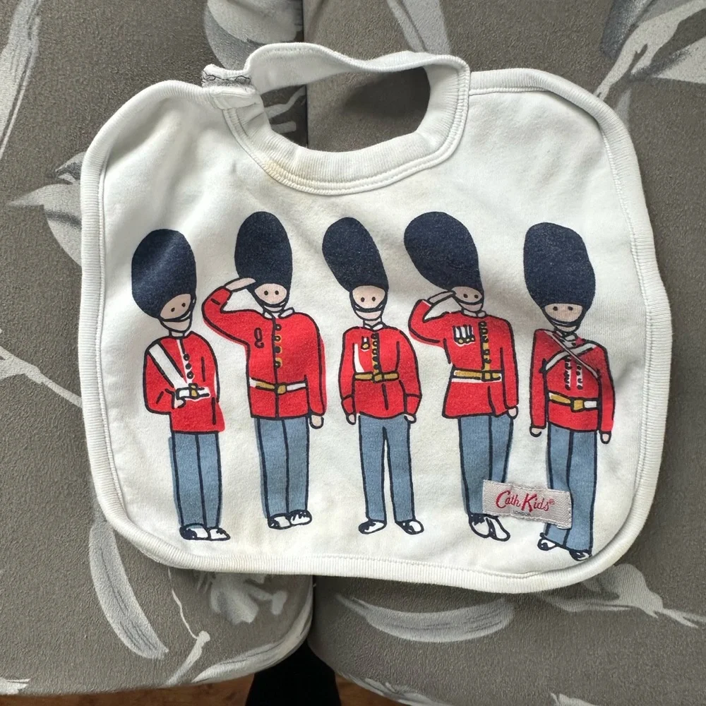 Set of Baby Bandana Bibs - Red, Navy, Gray, Cream, White